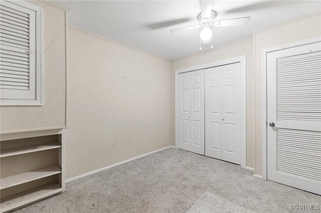 4 Little Brook Ln, Henrico, VA 23228 - unfurnished bedroom featuring carpet floors, ceiling fan, baseboards, and crown molding