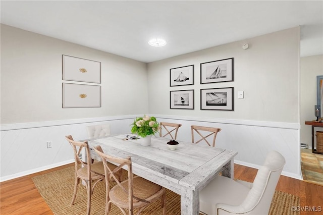 4 Little Brook Ln, Henrico, VA 23228 - dining area with wood finished floors and a wainscoted wall