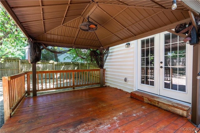 3206 Ramsey Dr, Chester, VA 23831 - deck featuring french doors and a gazebo