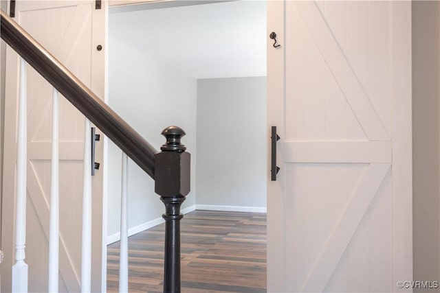 3206 Ramsey Dr, Chester, VA 23831 - stairway featuring wood finished floors and baseboards