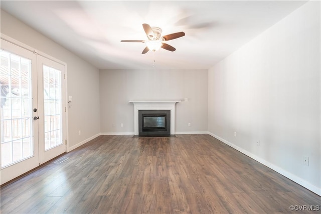 3206 Ramsey Dr, Chester, VA 23831 - unfurnished living room featuring plenty of natural light, wood finished floors, and ceiling fan