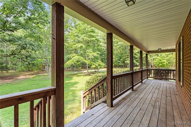325 Hamlet Rd, Manakin Sabot, VA 23103 - wooden porch featuring a lawn