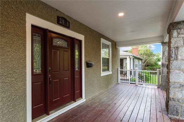 2920 Hawthorne Ave, Richmond, VA 23222 - property entrance featuring stucco siding and a porch