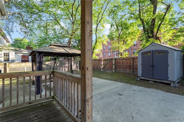 2920 Hawthorne Ave, Richmond, VA 23222 - deck with a gazebo, a fenced backyard, and a patio