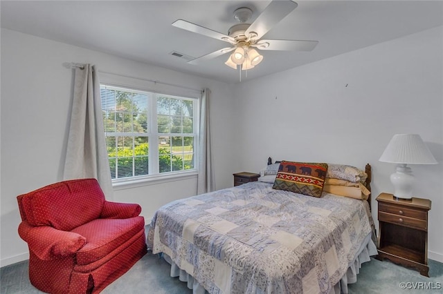 327 White Sand Dr, Heathsville, VA 22473 - bedroom featuring carpet flooring, a ceiling fan, and baseboards