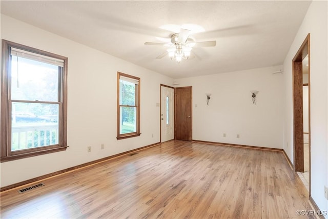 13100 Spring Trace Pl, Midlothian, VA 23112 - unfurnished room with light wood-style floors and ceiling fan