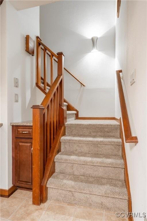 13100 Spring Trace Pl, Midlothian, VA 23112 - stairway featuring tile patterned flooring