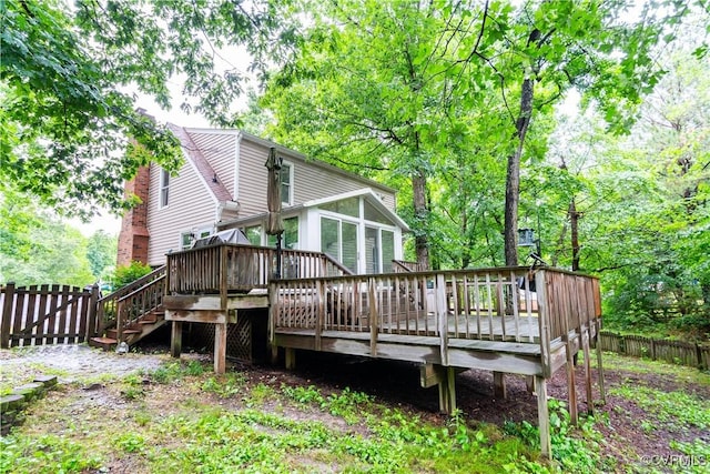 13100 Spring Trace Pl, Midlothian, VA 23112 - rear view of house with a deck and stairway