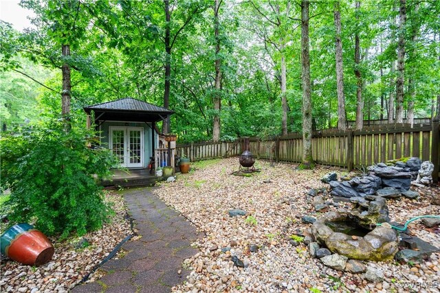 13100 Spring Trace Pl, Midlothian, VA 23112 - fenced backyard with french doors