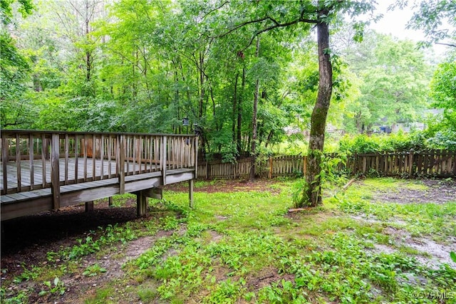 13100 Spring Trace Pl, Midlothian, VA 23112 - fenced backyard featuring a deck