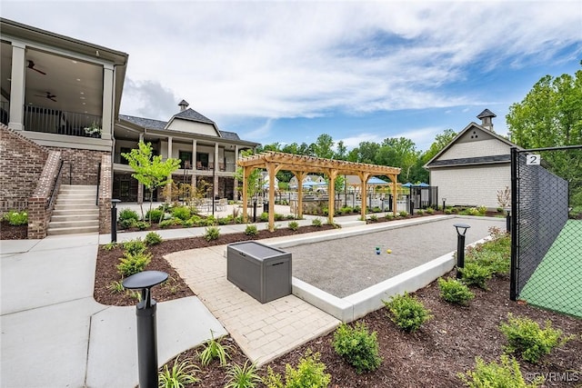 9008 Mirage Mews, Richmond, VA 23238 - view of community featuring a bocce ball area and stairway