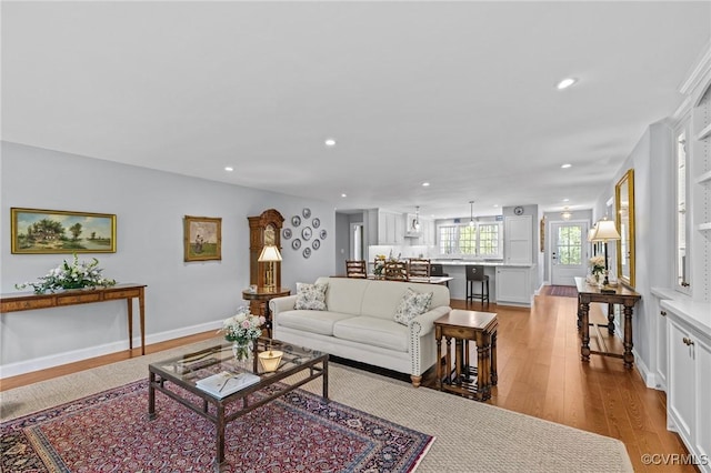 20031 Woodland Fox Ln, Rockville, VA 23146 - living room with recessed lighting and light wood finished floors