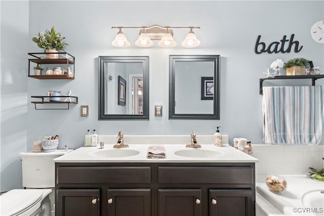 8412 Newbys Mill Dr, Chesterfield, VA 23832 - full bathroom featuring double vanity and a tub
