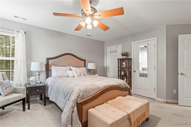 8412 Newbys Mill Dr, Chesterfield, VA 23832 - bedroom with light carpet and a ceiling fan