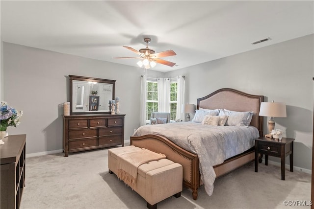 8412 Newbys Mill Dr, Chesterfield, VA 23832 - bedroom with light carpet and a ceiling fan
