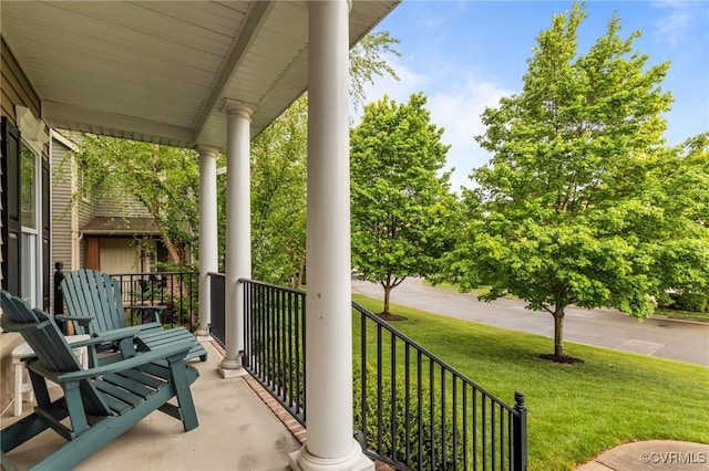 8324 Longlands Pl, Chesterfield, VA 23832 - covered porch featuring a yard
