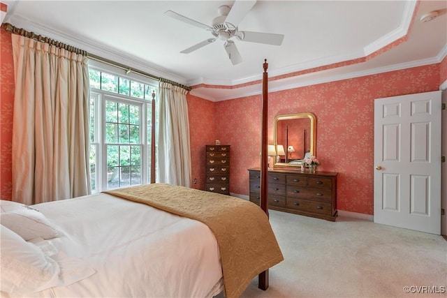 522 Hunt Field Rd, Manakin Sabot, VA 23103 - bedroom featuring carpet floors, crown molding, and ceiling fan