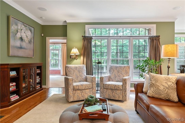 522 Hunt Field Rd, Manakin Sabot, VA 23103 - living area with wood finished floors, ornamental molding, and baseboards