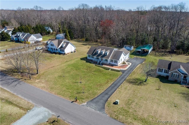 274 Meadow Dr, Tappahannock, VA 22560 - view from above of property with a forest