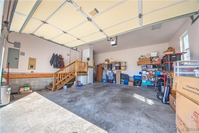 274 Meadow Dr, Tappahannock, VA 22560 - garage with electric panel and a garage door opener