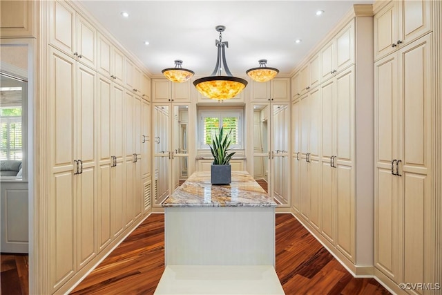 203 Randolph Square Ln, Richmond, VA 23238 - hallway with dark wood-style flooring and recessed lighting