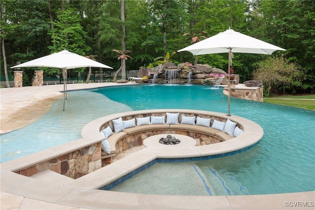 203 Randolph Square Ln, Richmond, VA 23238 - outdoor pool featuring a gazebo and a fire pit