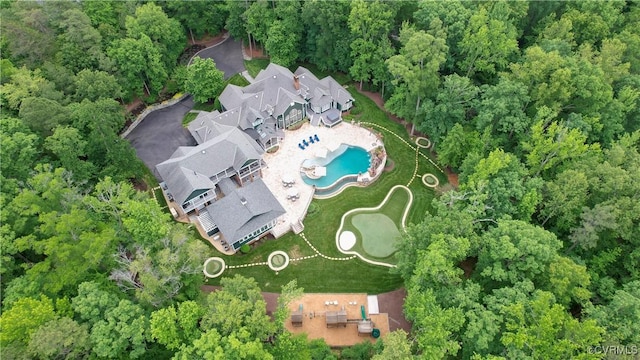 203 Randolph Square Ln, Richmond, VA 23238 - aerial overview of property's location featuring a pool area