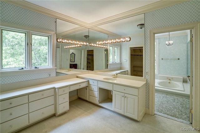 3320 Traylor Dr, Richmond, VA 23235 - bedroom featuring ornamental molding, light carpet, baseboards, a ceiling fan, and recessed lighting