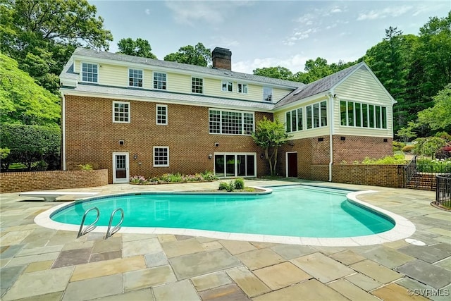 3320 Traylor Dr, Richmond, VA 23235 - view of pool with a patio and a diving board