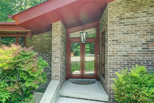 2940 Queenswood Rd, Midlothian, VA 23113 - property entrance featuring french doors and brick siding