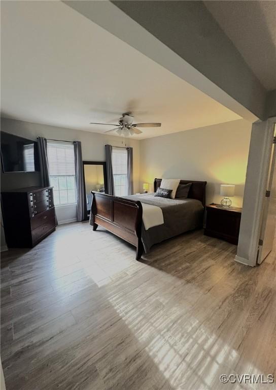 5630 Autumnleaf Dr, Chesterfield, VA 23234 - bedroom with wood finished floors and ceiling fan