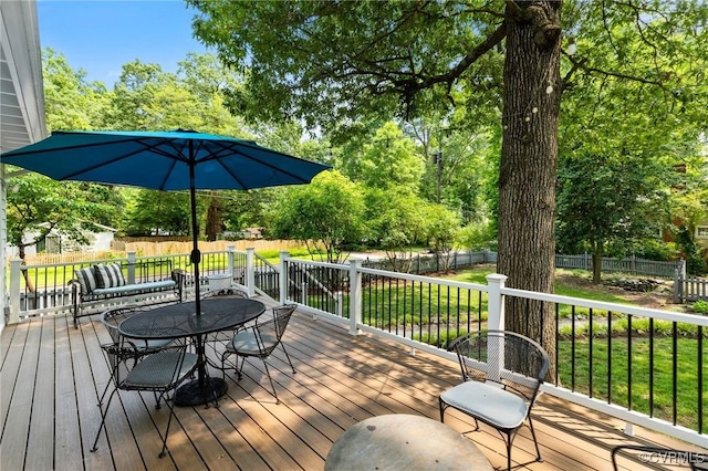 4500 Forest Hill Ave, Richmond, VA 23225 - wooden terrace featuring outdoor dining space
