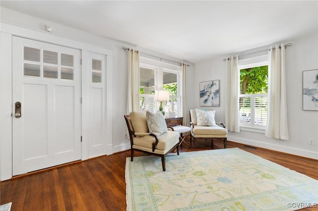 4500 Forest Hill Ave, Richmond, VA 23225 - living area with dark wood finished floors and baseboards