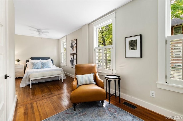 4500 Forest Hill Ave, Richmond, VA 23225 - bedroom featuring hardwood / wood-style floors, baseboards, and a ceiling fan