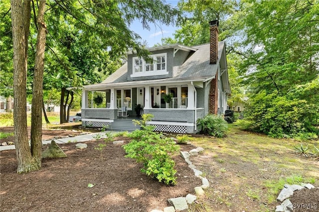 4500 Forest Hill Ave, Richmond, VA 23225 - view of front of property featuring covered porch and a chimney