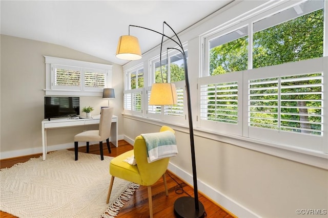 4500 Forest Hill Ave, Richmond, VA 23225 - office space featuring vaulted ceiling, wood finished floors, and baseboards