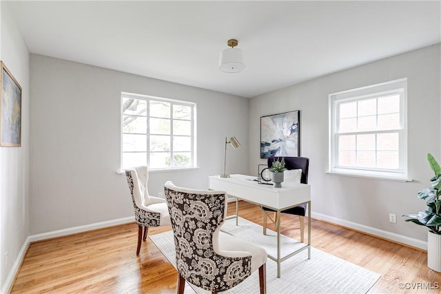 6904 Three Chopt Rd, Richmond, VA 23226 - home office featuring light wood-type flooring and baseboards