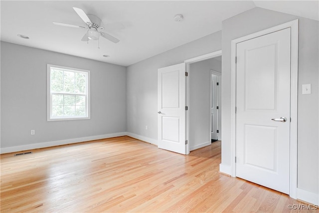 6904 Three Chopt Rd, Richmond, VA 23226 - unfurnished bedroom featuring light wood-type flooring, baseboards, and ceiling fan