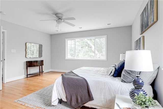 6904 Three Chopt Rd, Richmond, VA 23226 - bedroom with light wood-style floors, baseboards, and ceiling fan