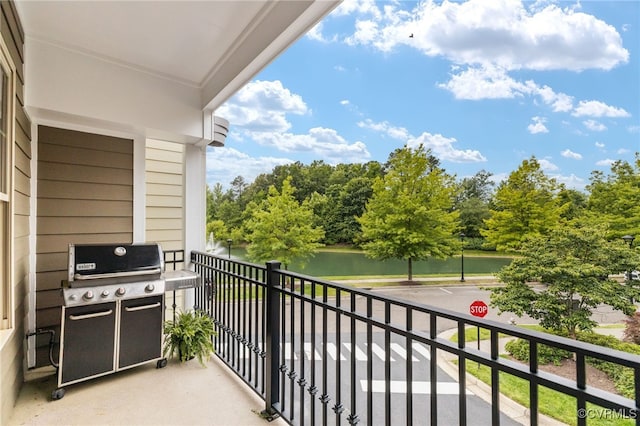 3806 Wild Goose Walk, Henrico, VA 23060 - balcony with grilling area and a water view