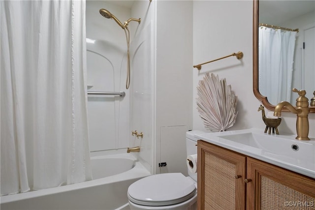 122 Elm St, Petersburg, VA 23803 - full bathroom with toilet, vanity, and shower / bath combo with shower curtain