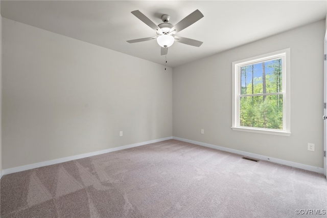 TBD Vista Lane, Mineral, VA 23117 - spare room featuring light carpet, a ceiling fan, and baseboards