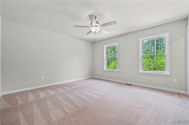 TBD Vista Lane, Mineral, VA 23117 - empty room featuring light carpet, ceiling fan, and baseboards