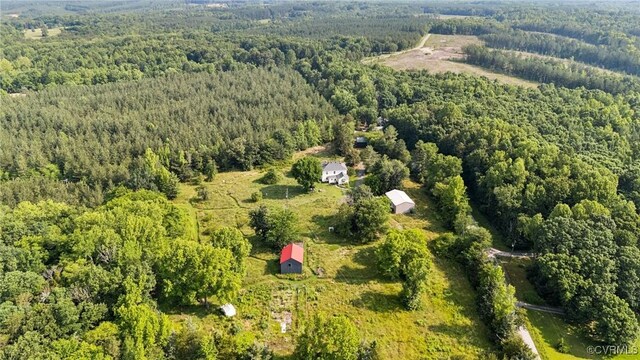 36 Carter Rd, Cumberland, VA 23040 - aerial overview of property's location featuring a forest