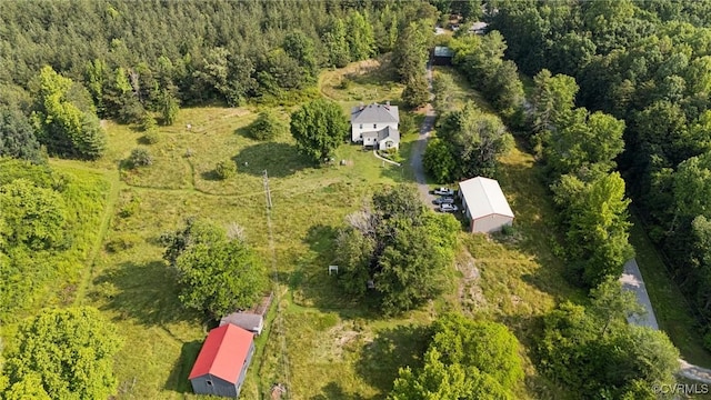 36 Carter Rd, Cumberland, VA 23040 - aerial view of property and surrounding area with a forest