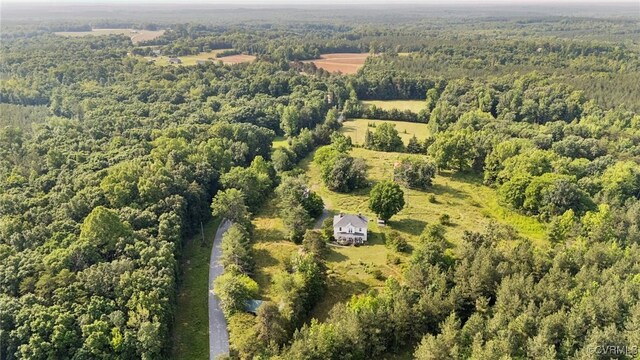 36 Carter Rd, Cumberland, VA 23040 - drone / aerial view of a heavily wooded area