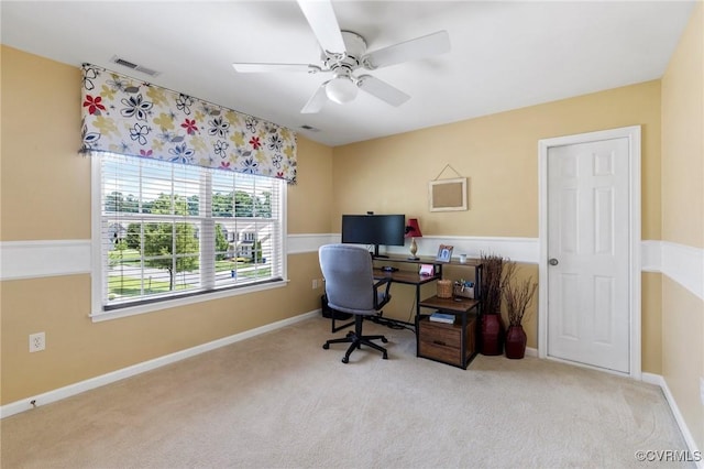 4030 Water Overlook Blvd, Midlothian, VA 23112 - carpeted office space featuring a ceiling fan and baseboards