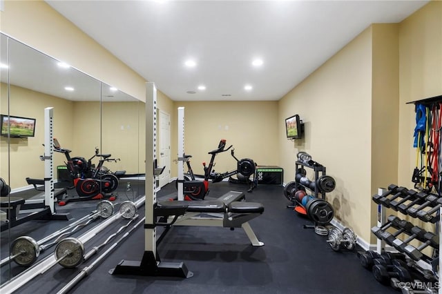 4030 Water Overlook Blvd, Midlothian, VA 23112 - workout area featuring recessed lighting and baseboards