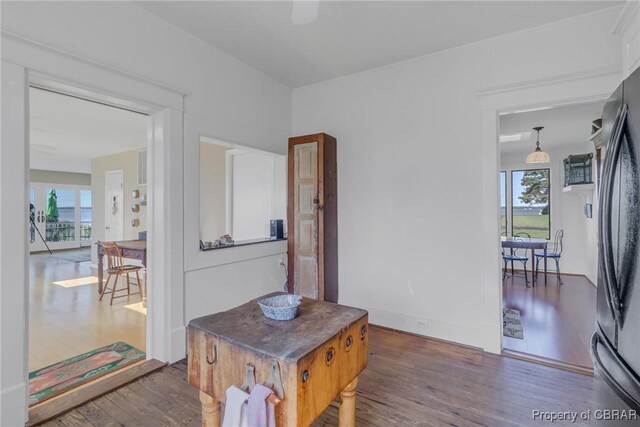 159 Fleeton Point Cir, Reedville, VA 22539 - hallway with wood finished floors and baseboards