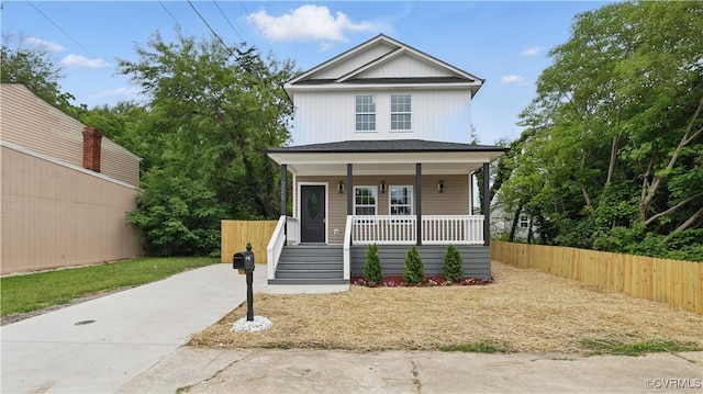 206 S Dunlop St, Petersburg, VA 23803 - view of front of home with covered porch and concrete driveway